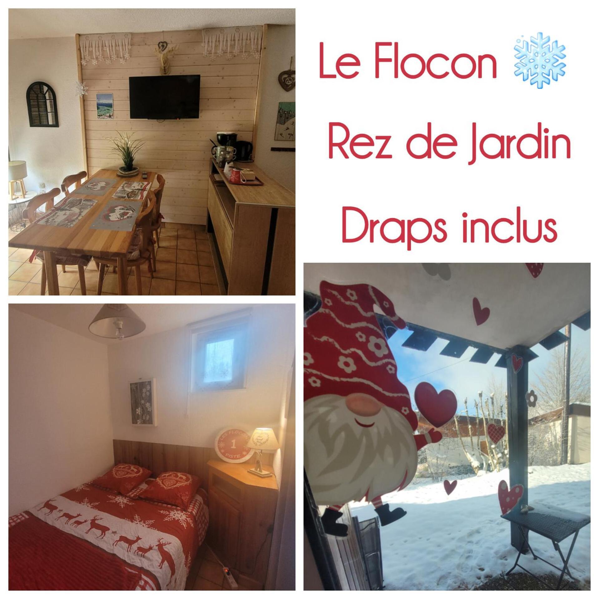 Appartement Le Flocon, Joli Petit Cocon 4 Pers En Rez De Jardin Draps Inclus Les Rousses Exterior photo